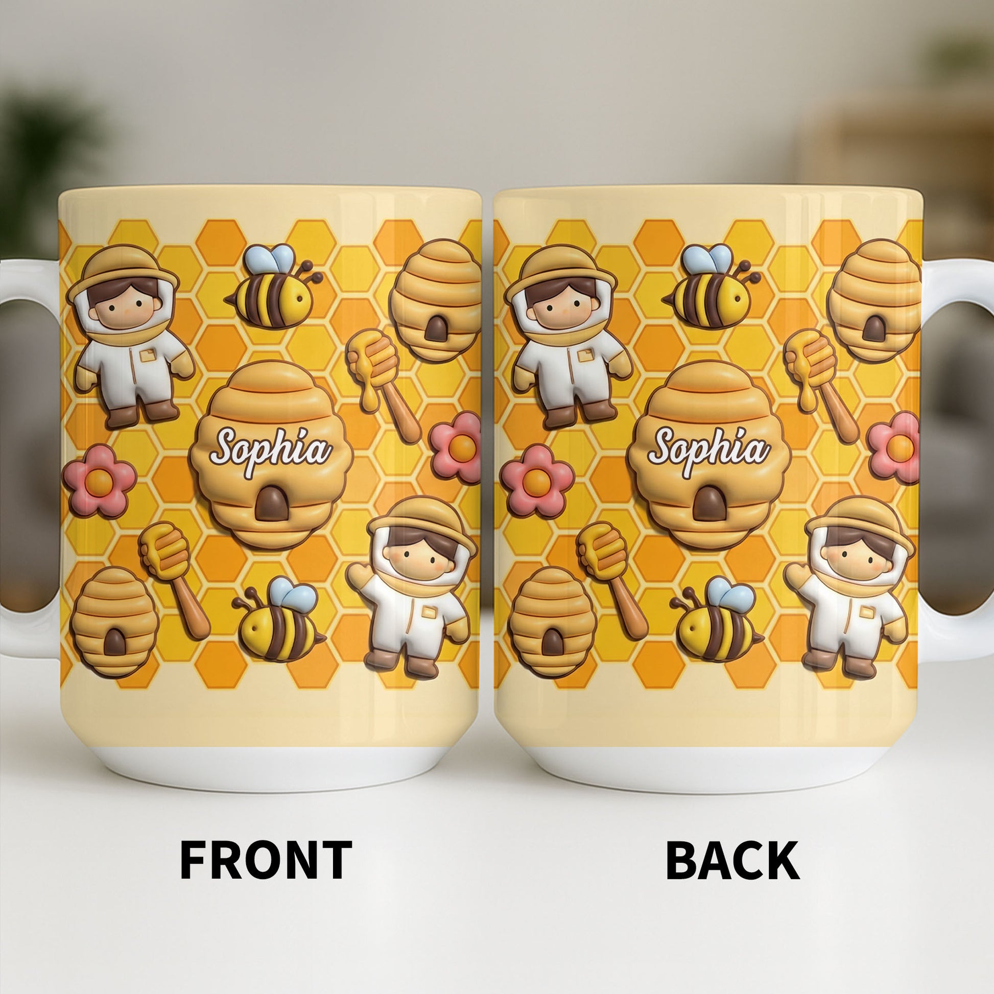 Celebrate A Special Bond With Bee And Honeycomb Design