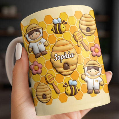 Celebrate A Special Bond With Bee And Honeycomb Design