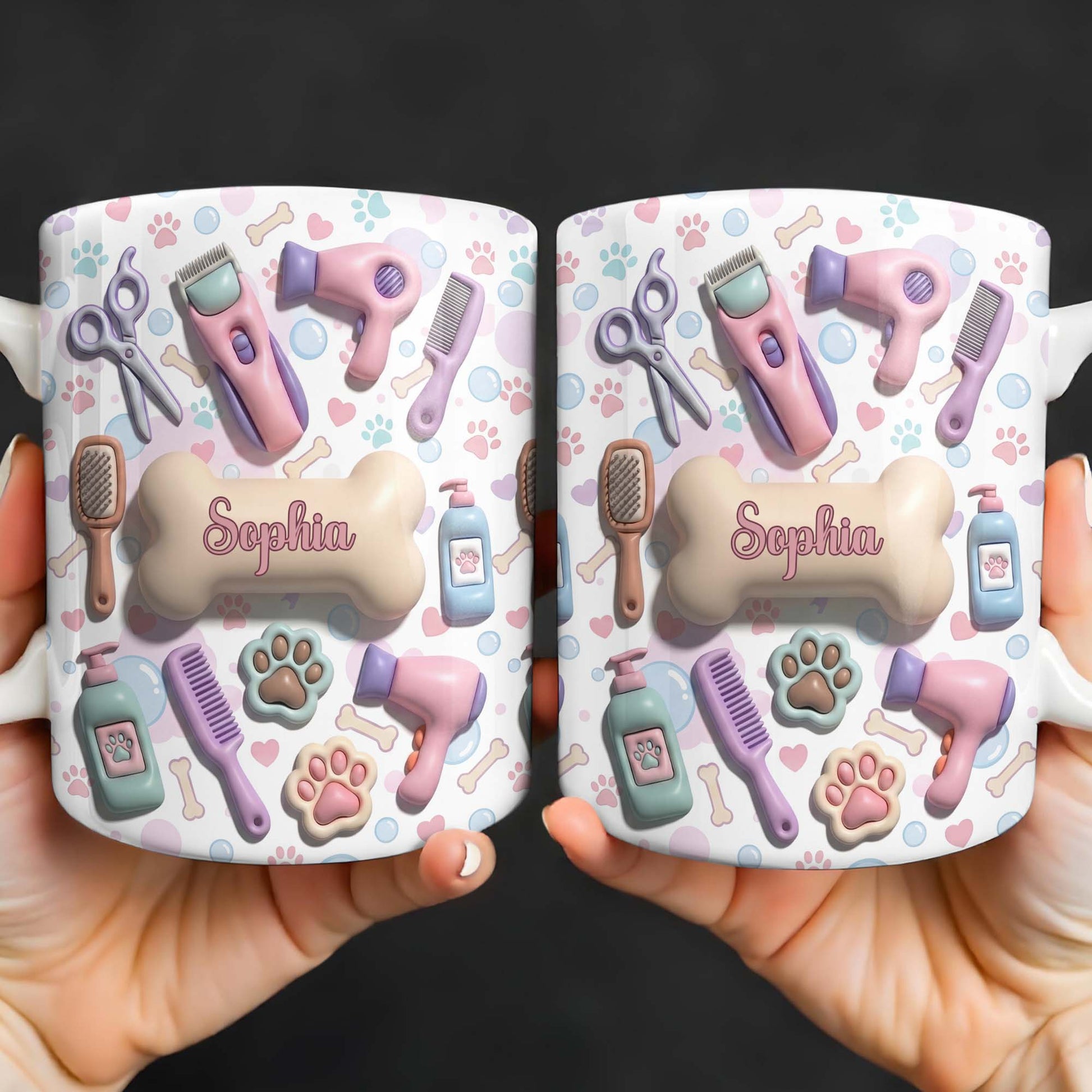 Gift For Pet Grooming Essentials And Paw Prints