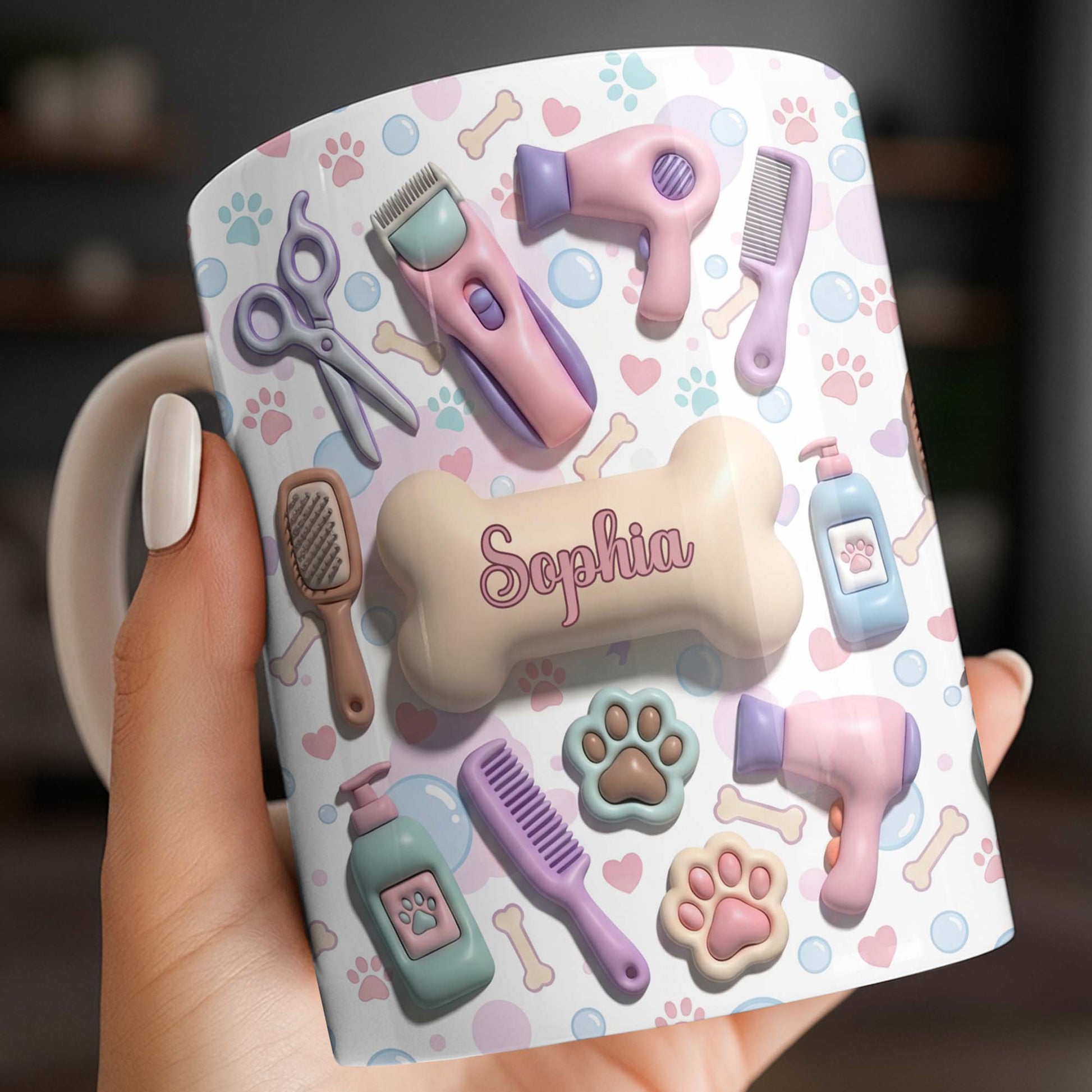 Gift For Pet Grooming Essentials And Paw Prints