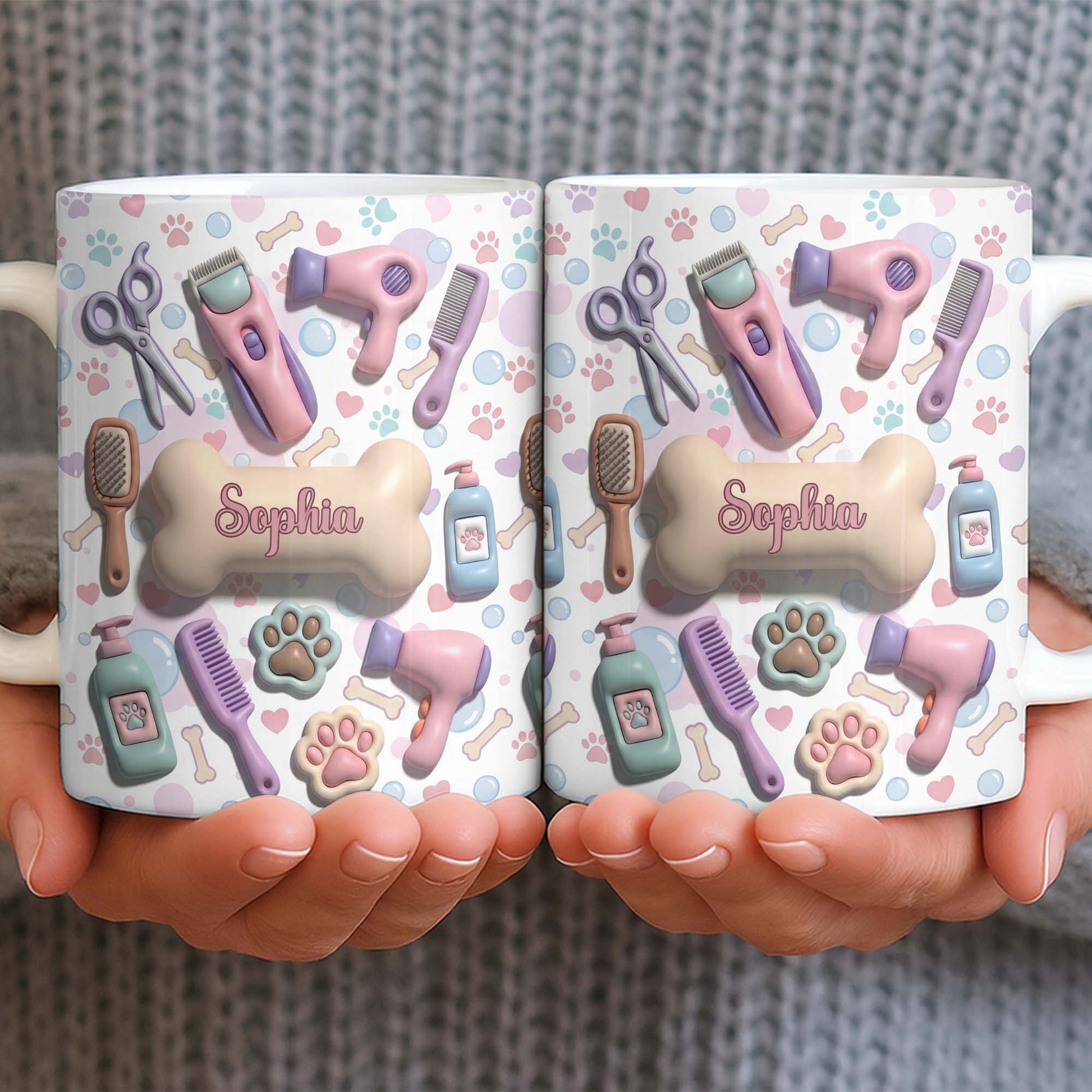 Gift For Pet Grooming Essentials And Paw Prints