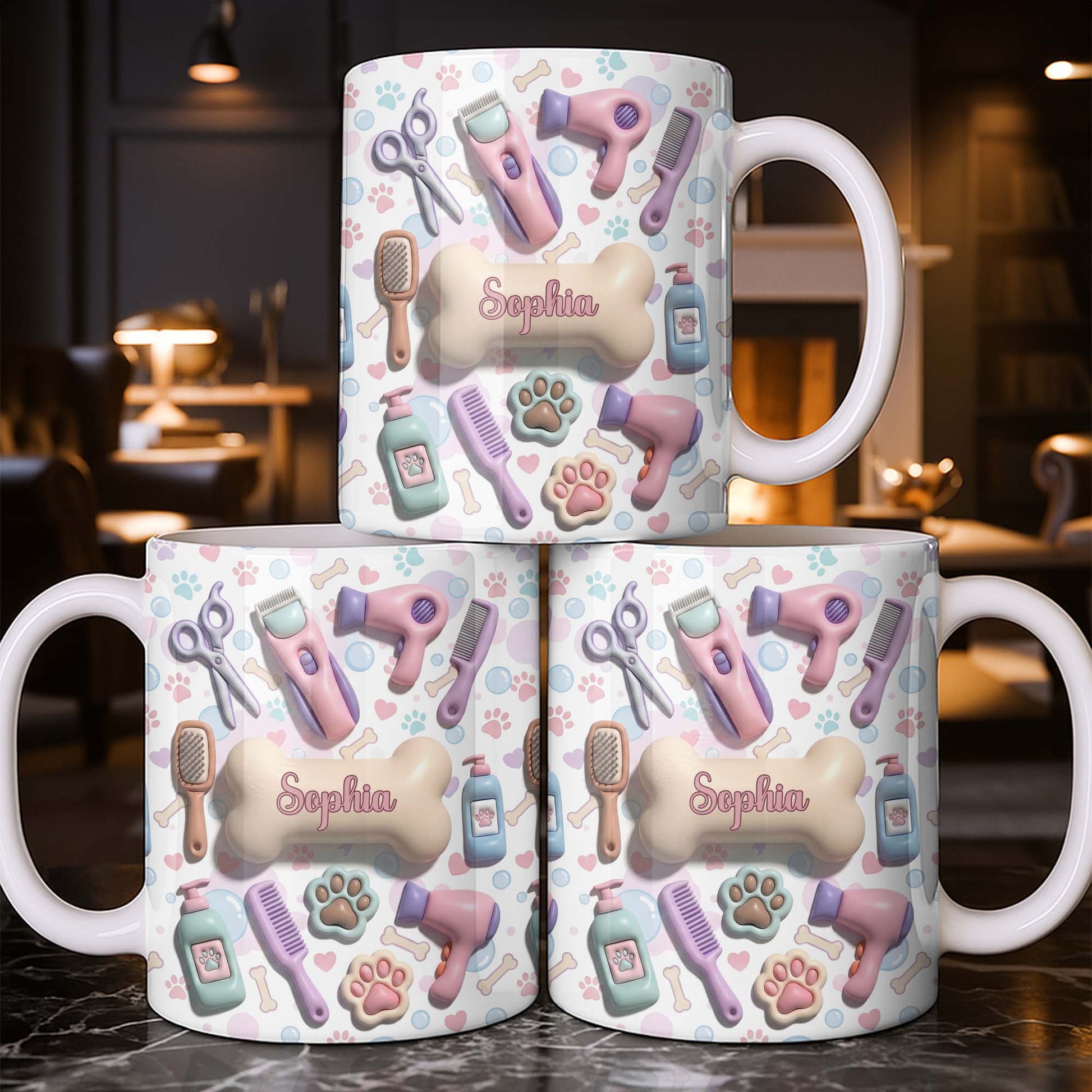 Gift For Pet Grooming Essentials And Paw Prints