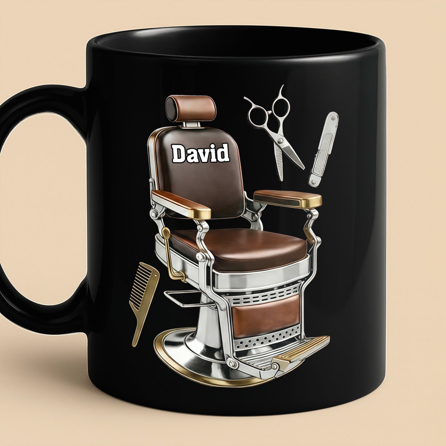 Master Barber At Your Service With Professional Barber Chair And Tools