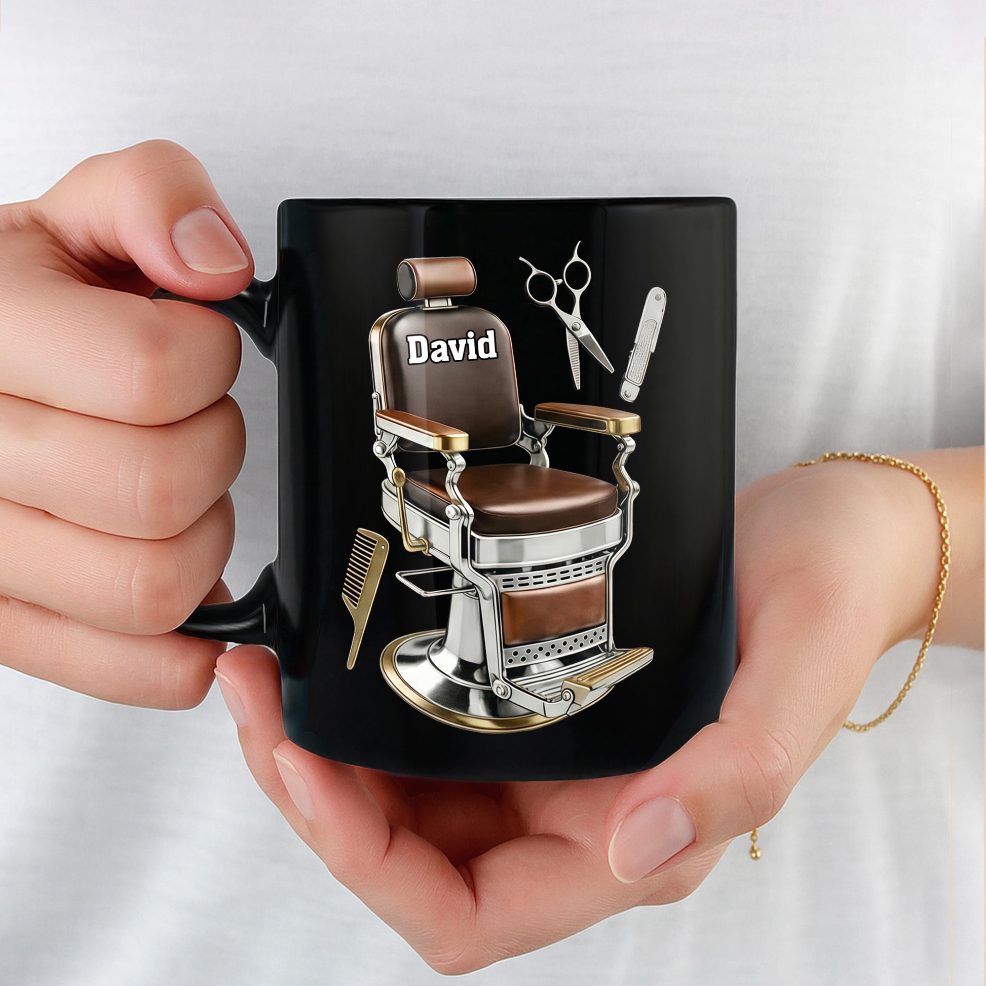 Master Barber At Your Service With Professional Barber Chair And Tools