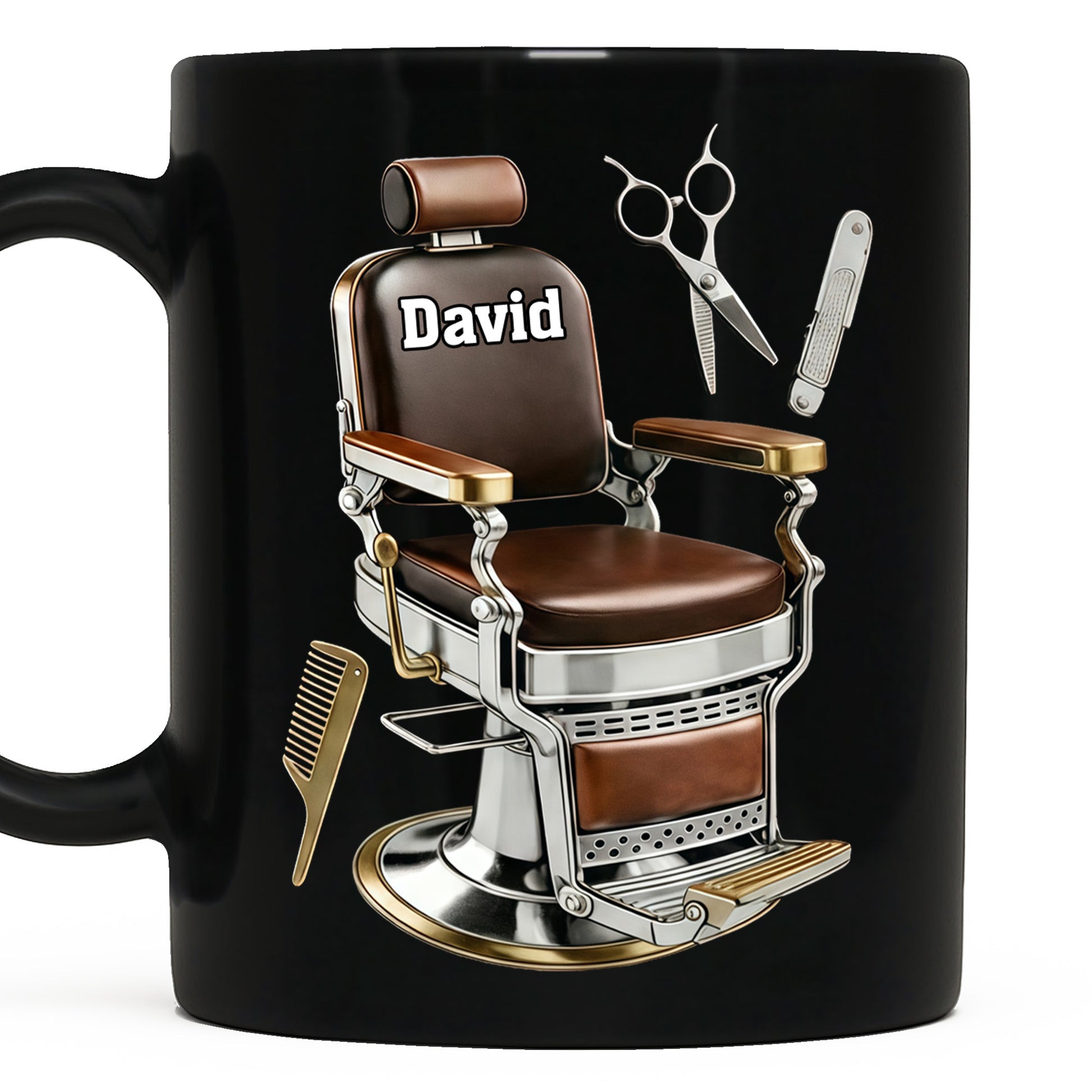 Master Barber At Your Service With Professional Barber Chair And Tools