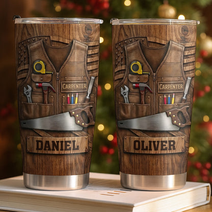 Carpenter Vest And Tools Tumbler