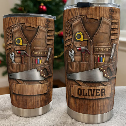 Carpenter Vest And Tools Tumbler
