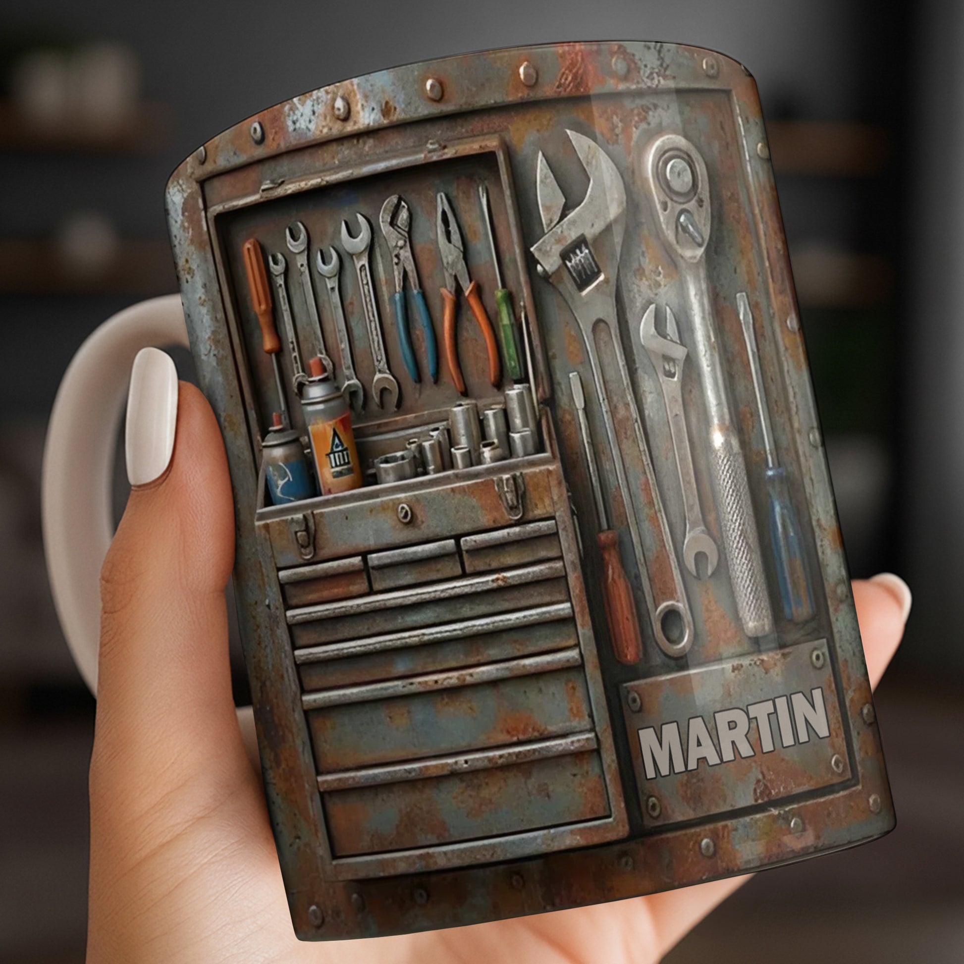 Personalized Custom Name and Tools Coffee Mug