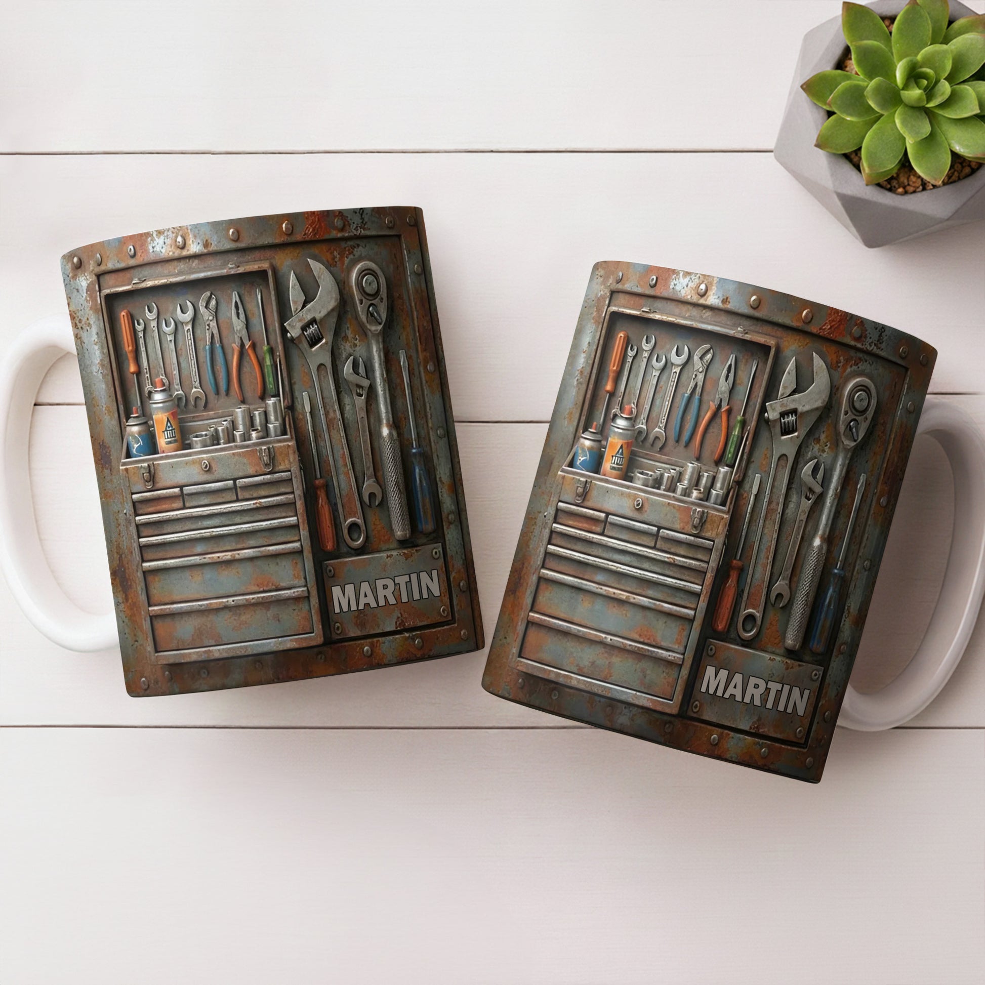 Personalized Custom Name and Tools Coffee Mug