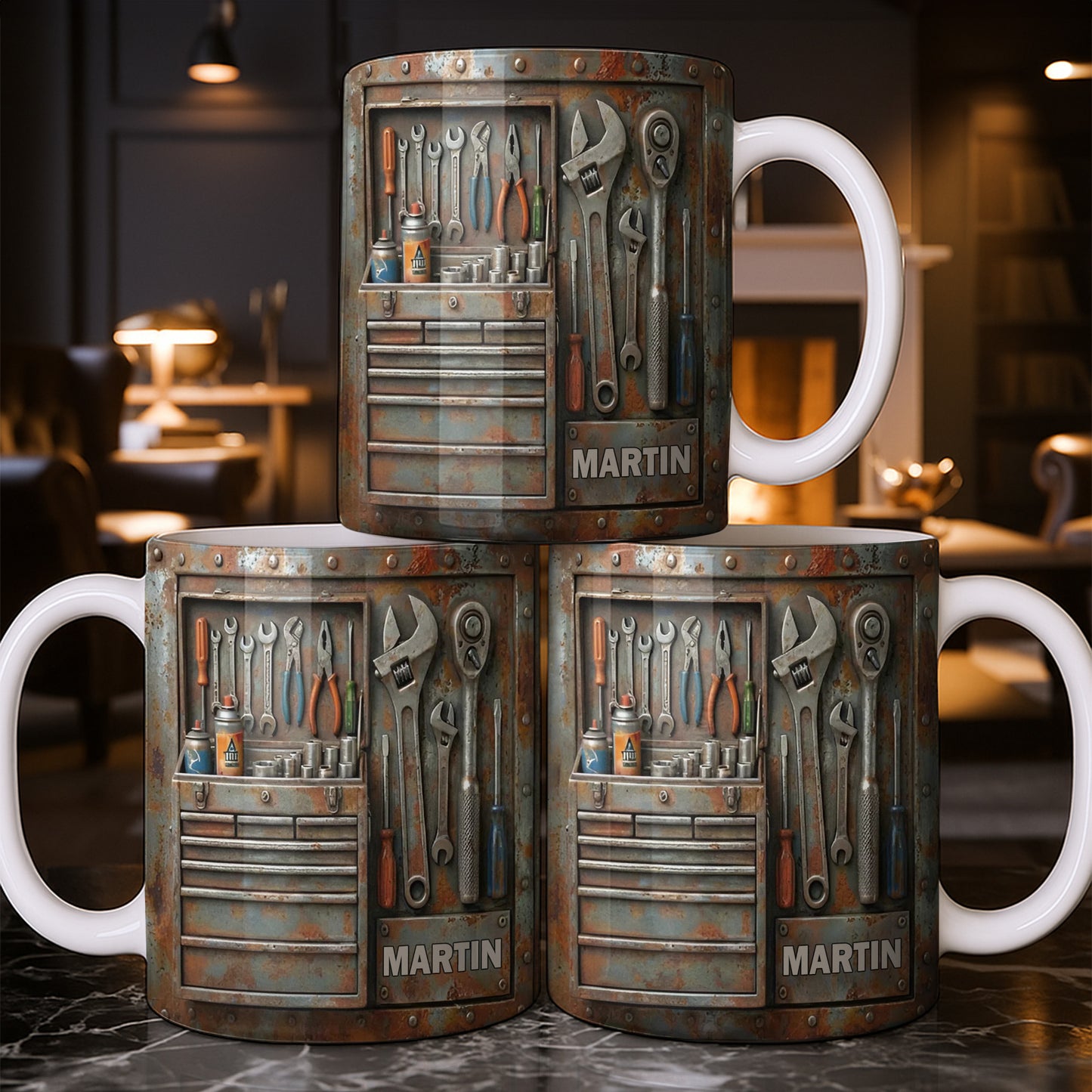 Personalized Custom Name and Tools Coffee Mug