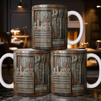 Personalized Custom Name and Tools Coffee Mug