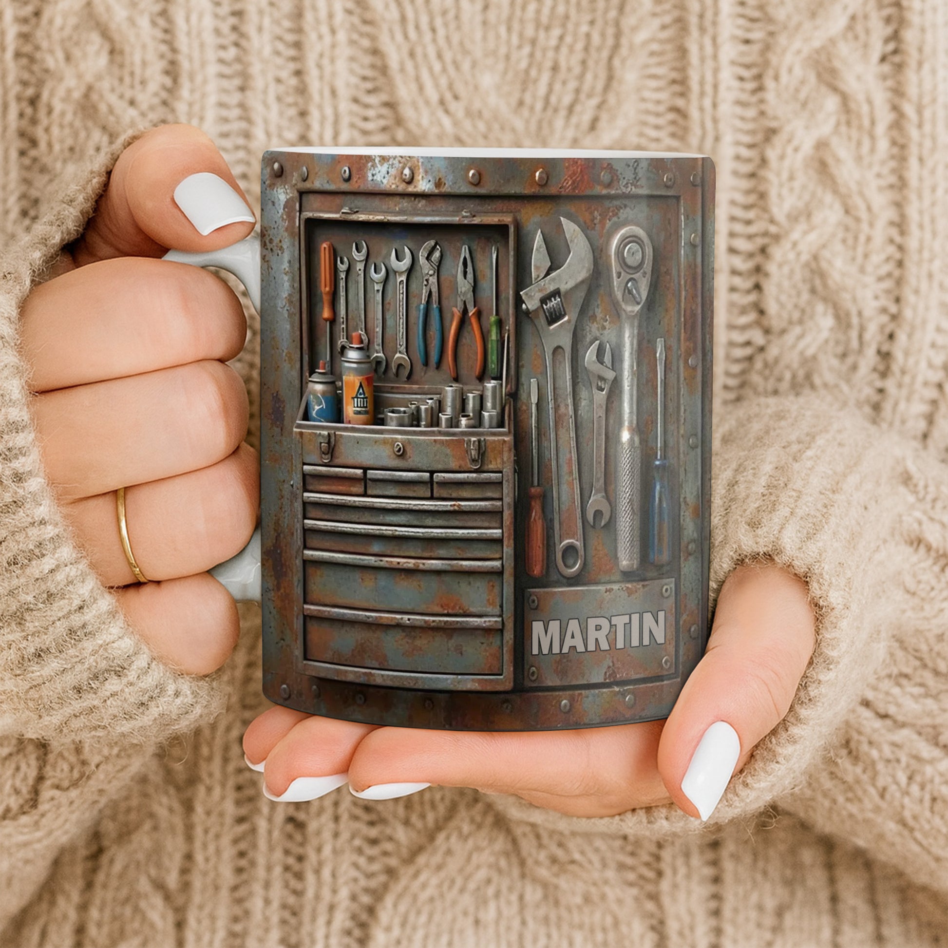Personalized Custom Name and Tools Coffee Mug