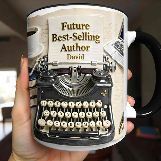 Future Best Selling Author Vintage Typewriter and Coffee Design