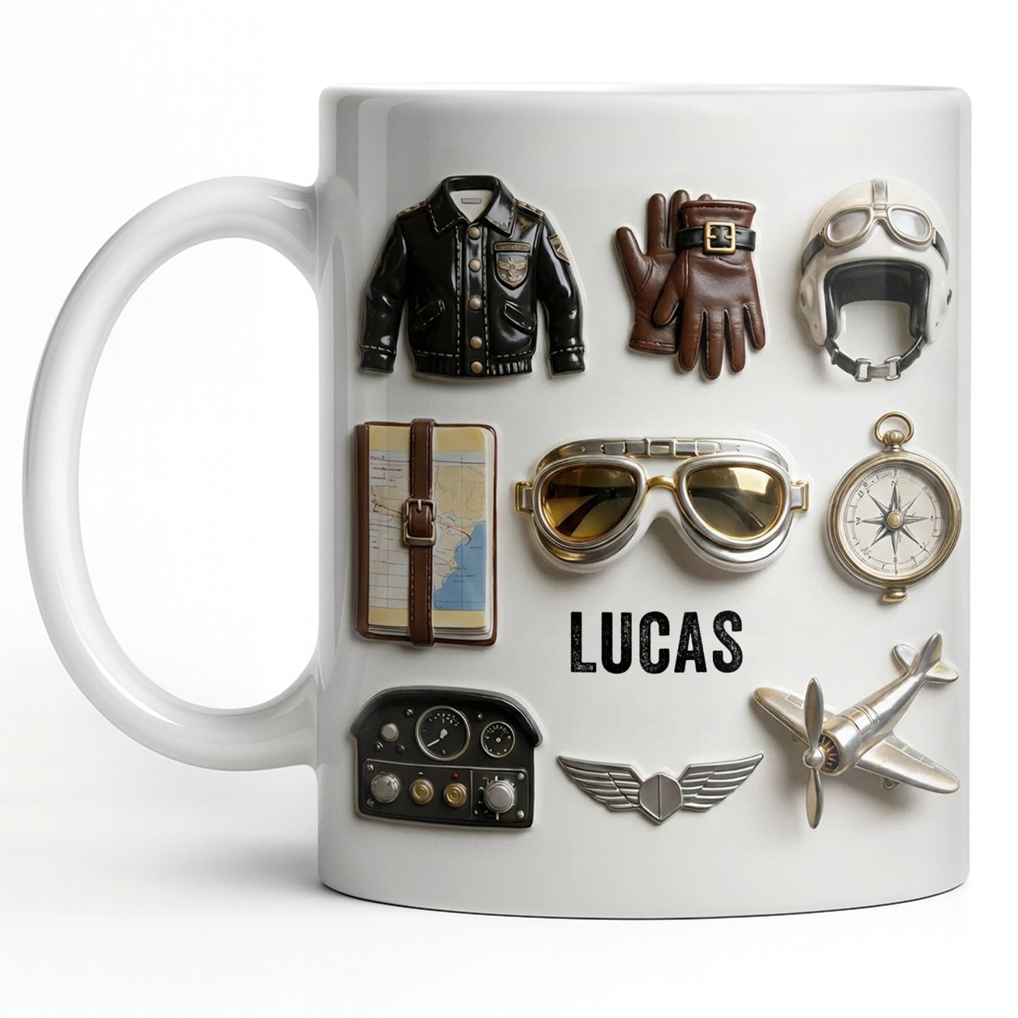 Adventure Awaits, Customize With Icons Of Travel And Aviation