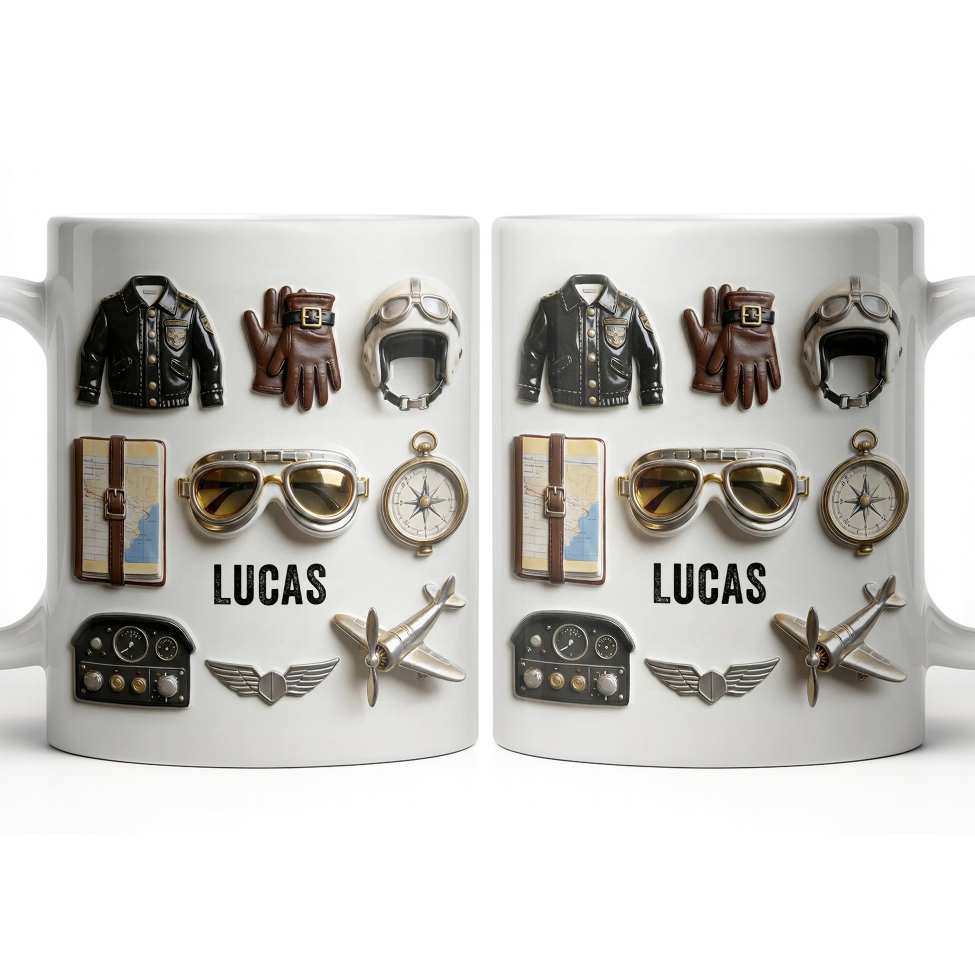 Adventure Awaits, Customize With Icons Of Travel And Aviation