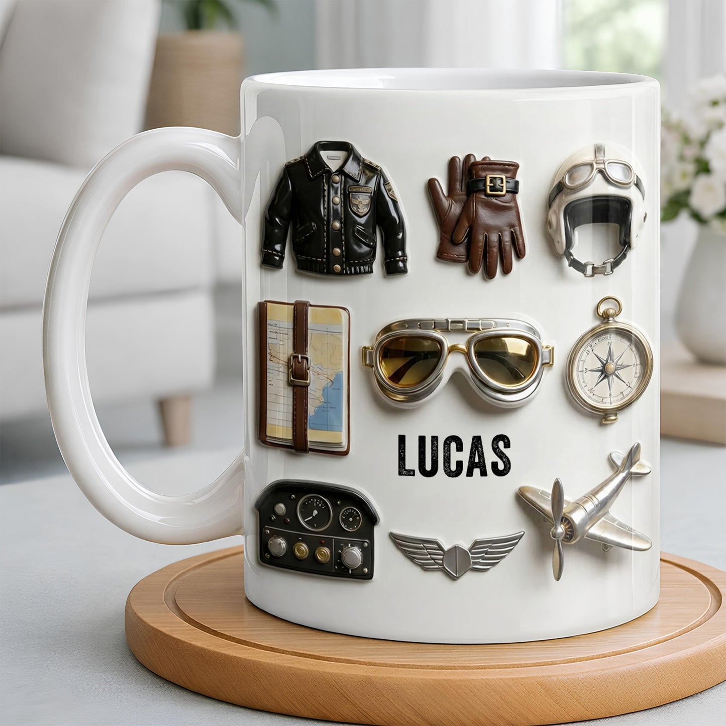 Adventure Awaits, Customize With Icons Of Travel And Aviation