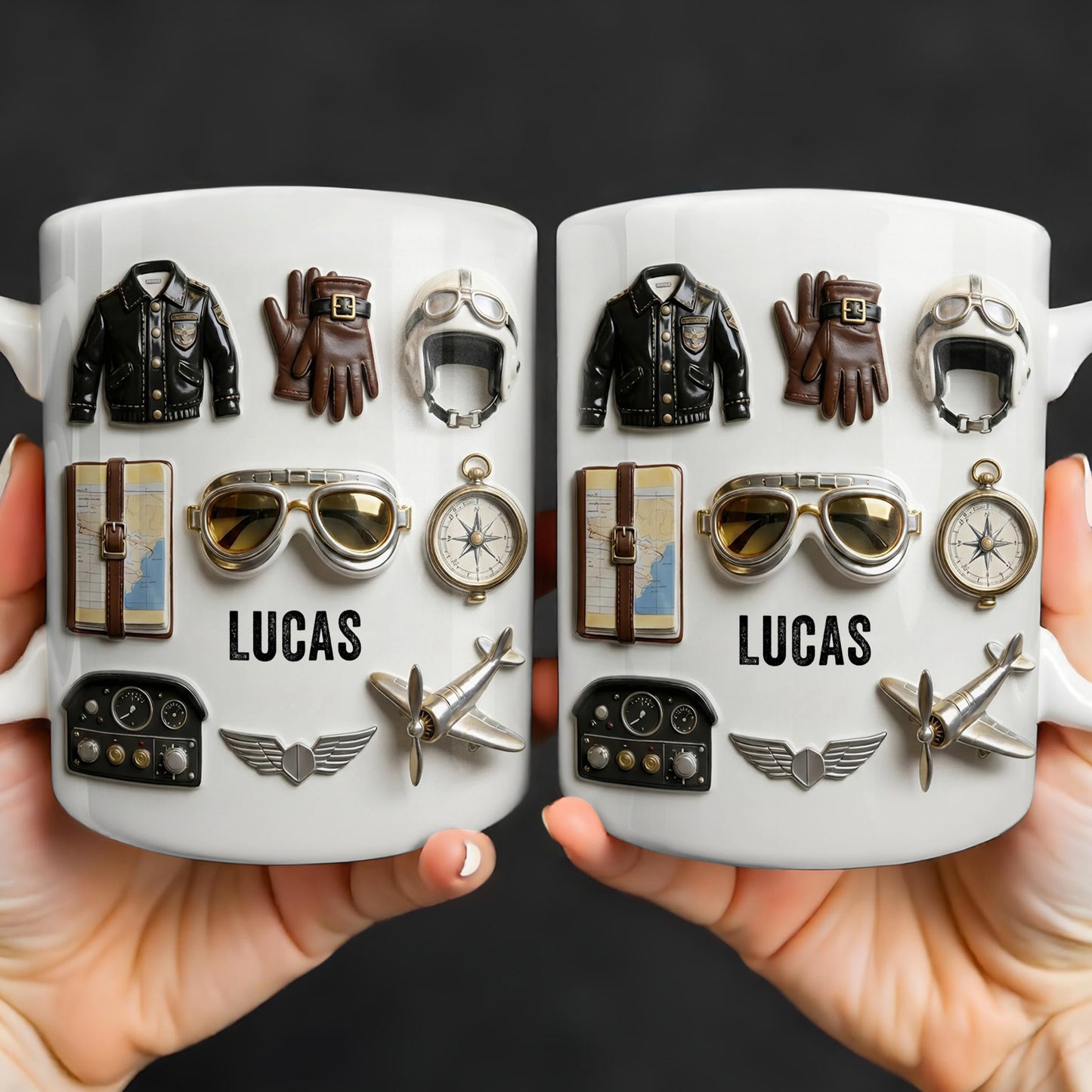 Adventure Awaits, Customize With Icons Of Travel And Aviation