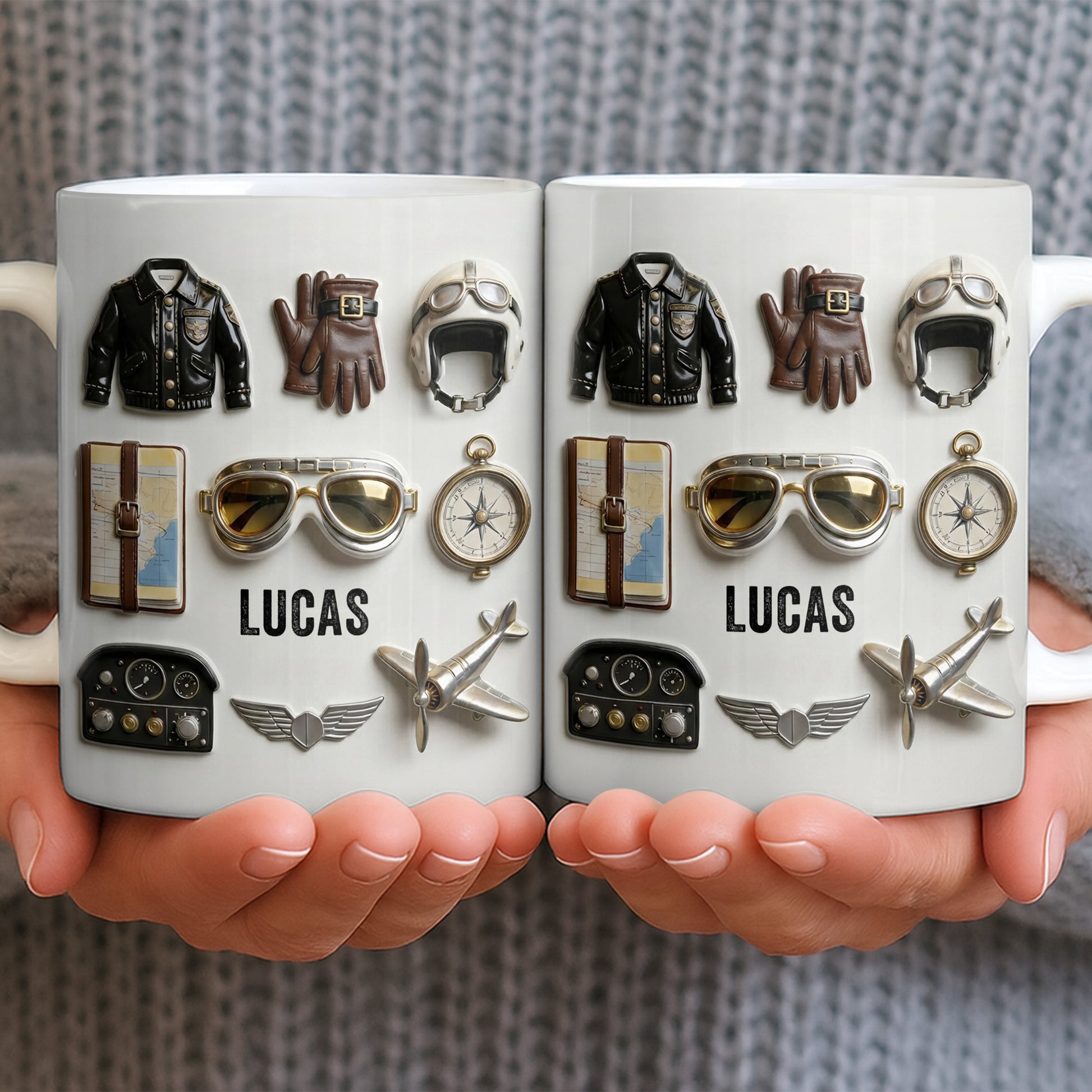 Adventure Awaits, Customize With Icons Of Travel And Aviation