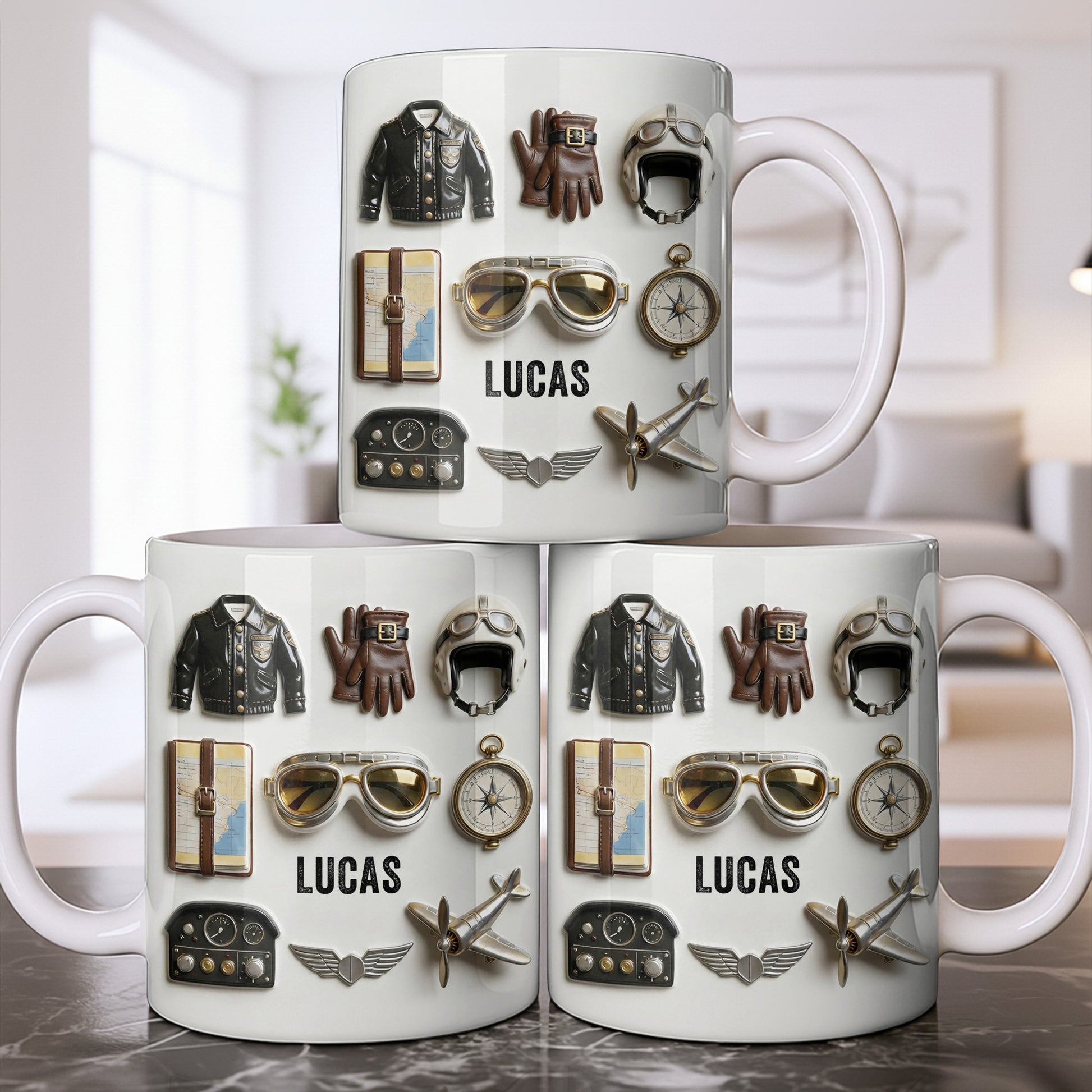 Adventure Awaits, Customize With Icons Of Travel And Aviation