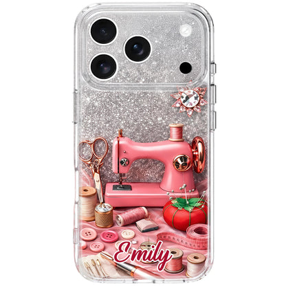 Stitching With Love Personalized Sewing Machine And Craft Supplies Design