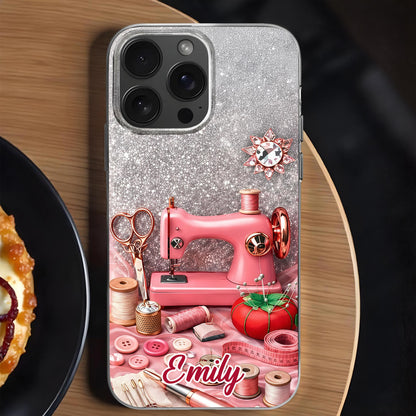 Stitching With Love Personalized Sewing Machine And Craft Supplies Design