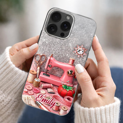 Stitching With Love Personalized Sewing Machine And Craft Supplies Design