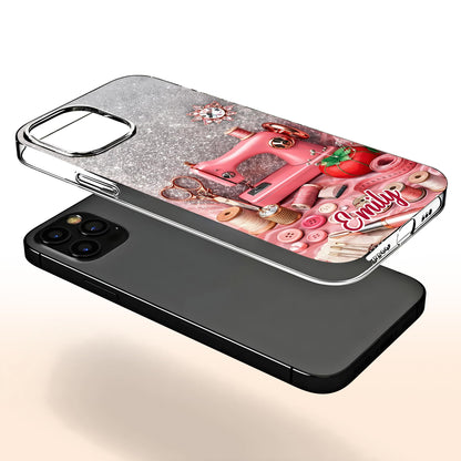 Stitching With Love Personalized Sewing Machine And Craft Supplies Design