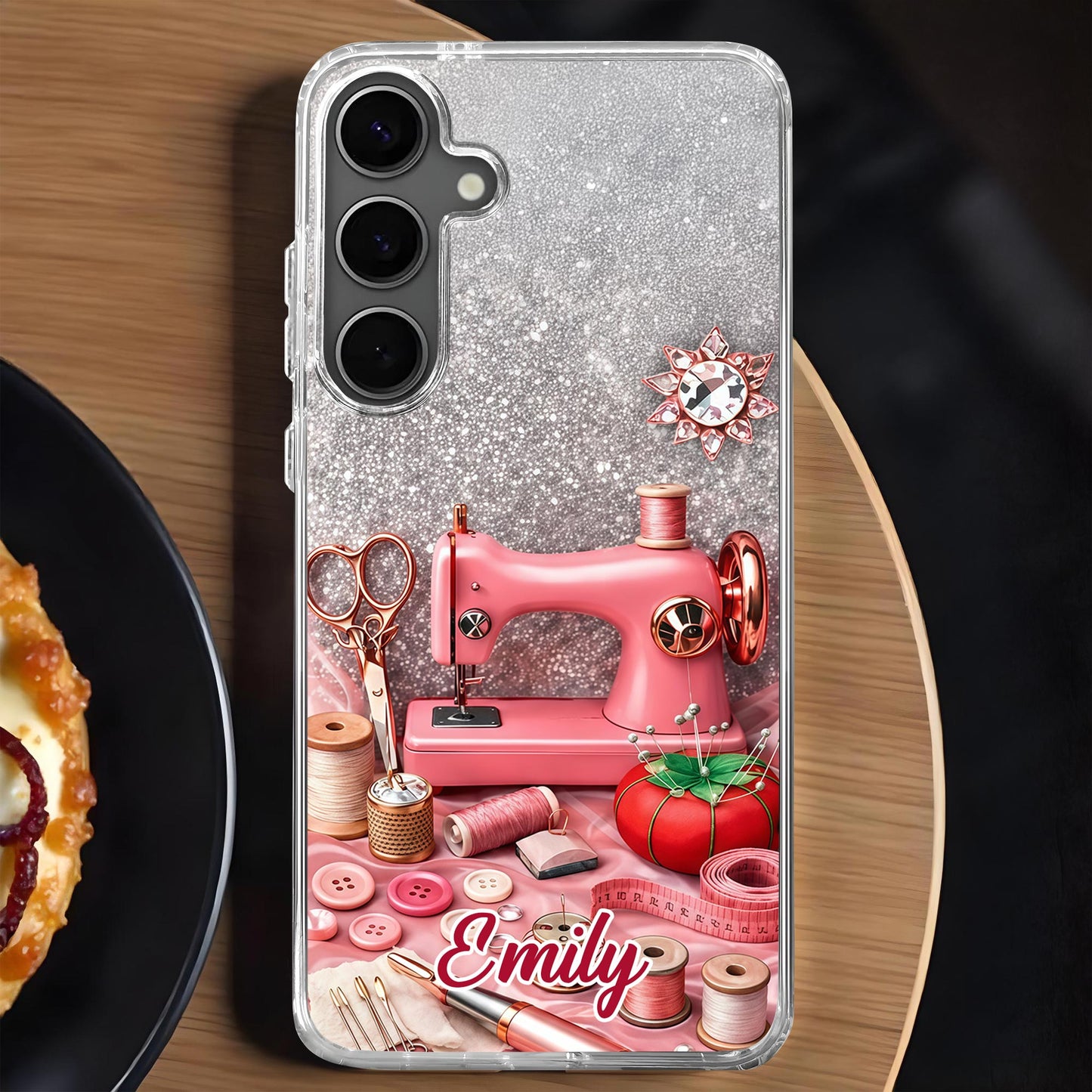 Stitching With Love Personalized Sewing Machine And Craft Supplies Design