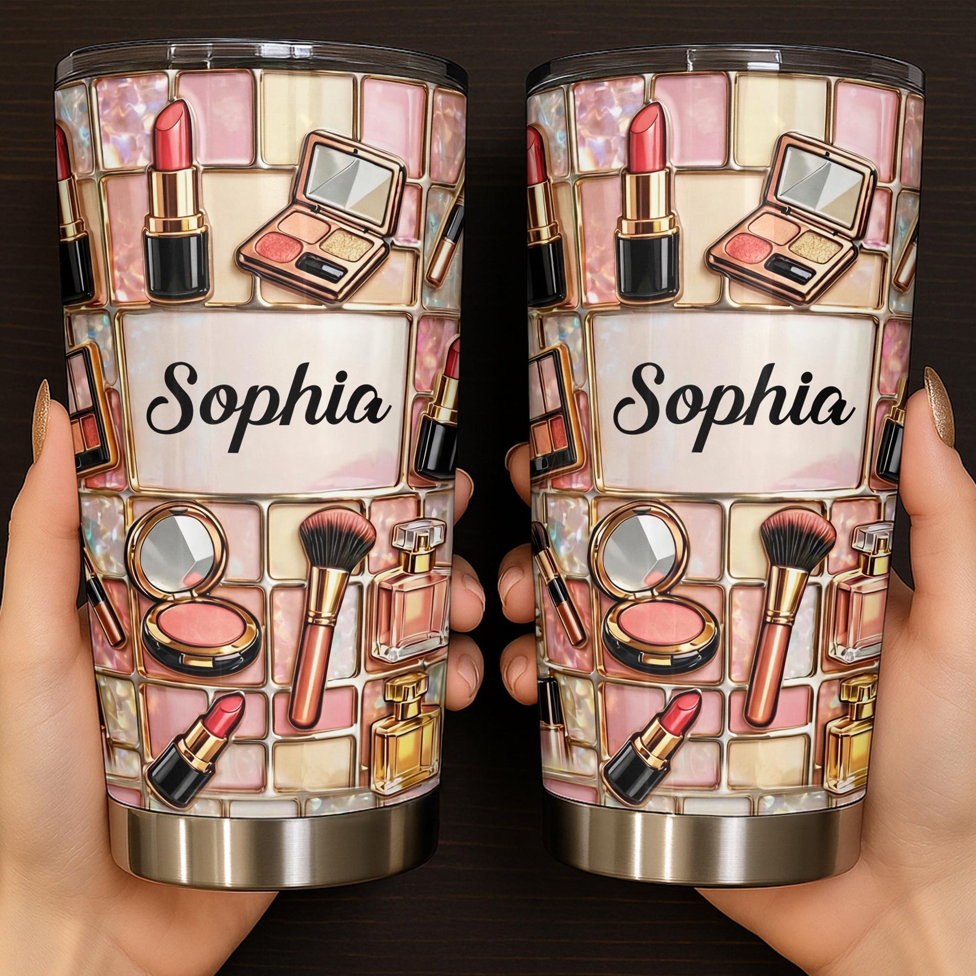 A Touch Of Glamour Makeup Kit With Lipstick And Brushes