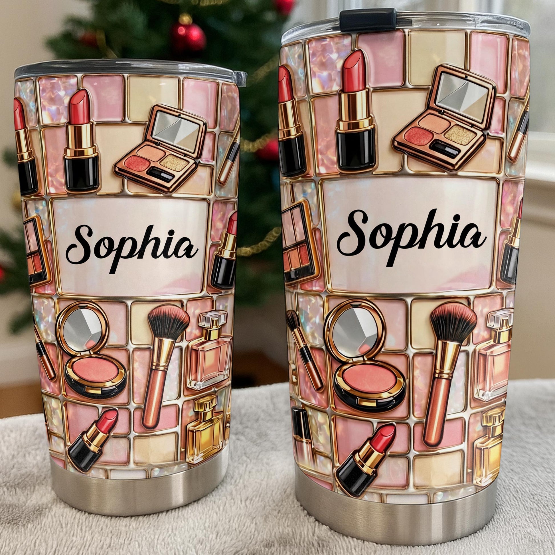 A Touch Of Glamour Makeup Kit With Lipstick And Brushes