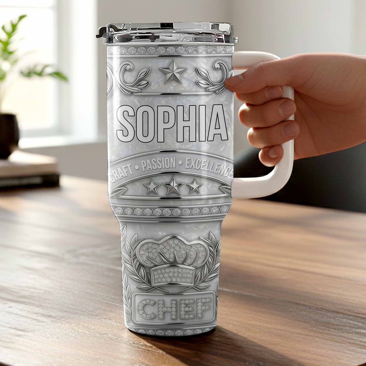 Craft Passion Excellence Chef Hat With Elegant Silver Stars