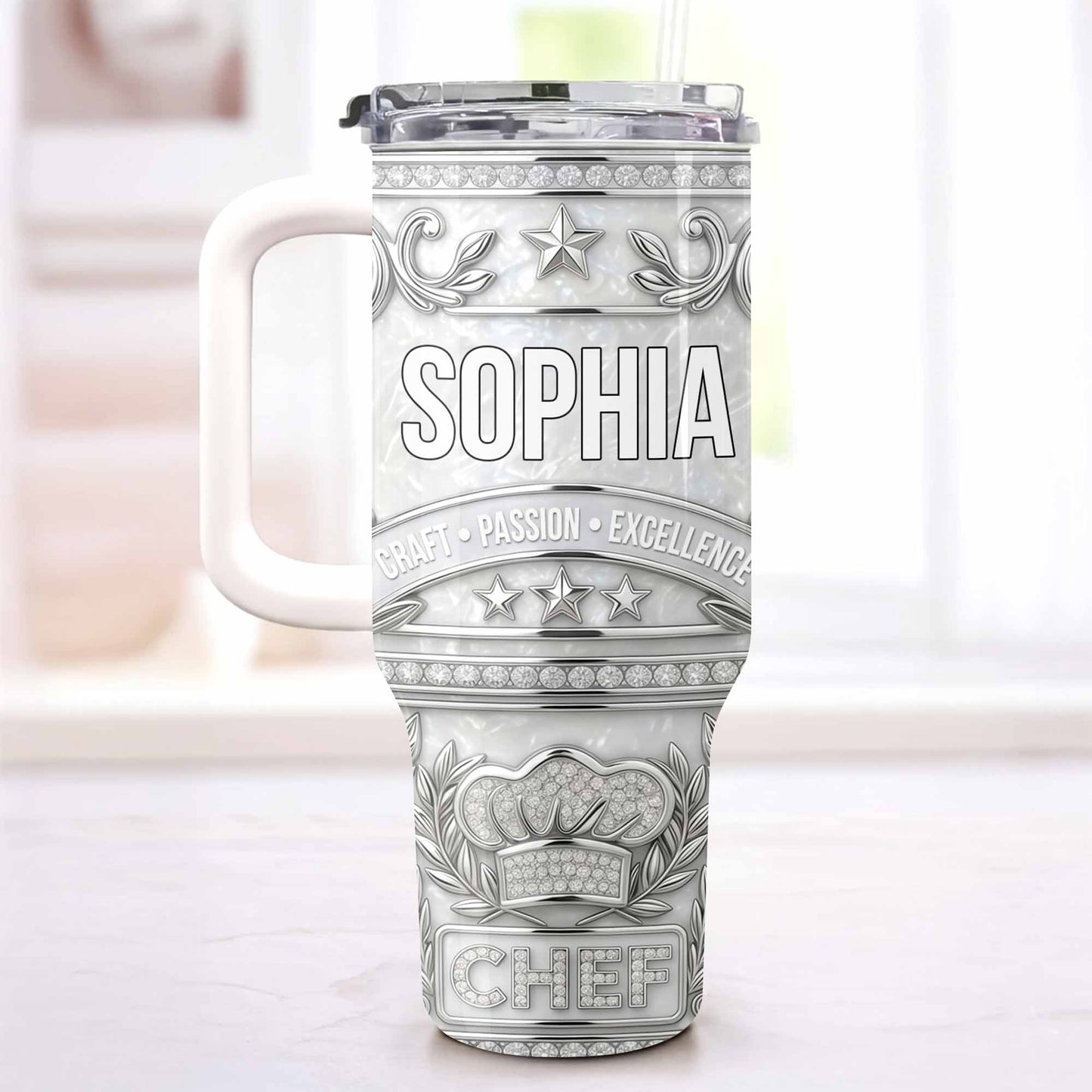 Craft Passion Excellence Chef Hat With Elegant Silver Stars