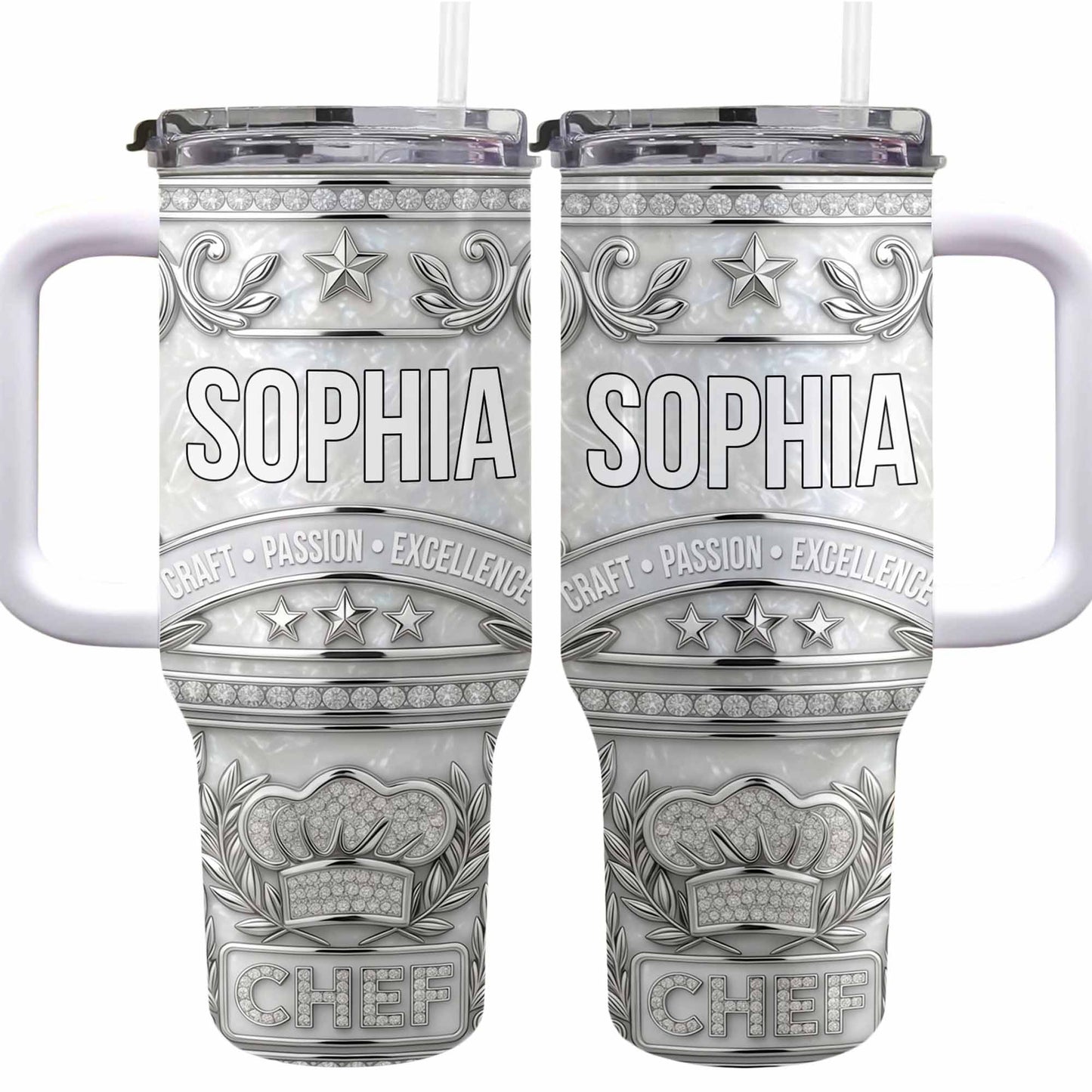 Craft Passion Excellence Chef Hat With Elegant Silver Stars