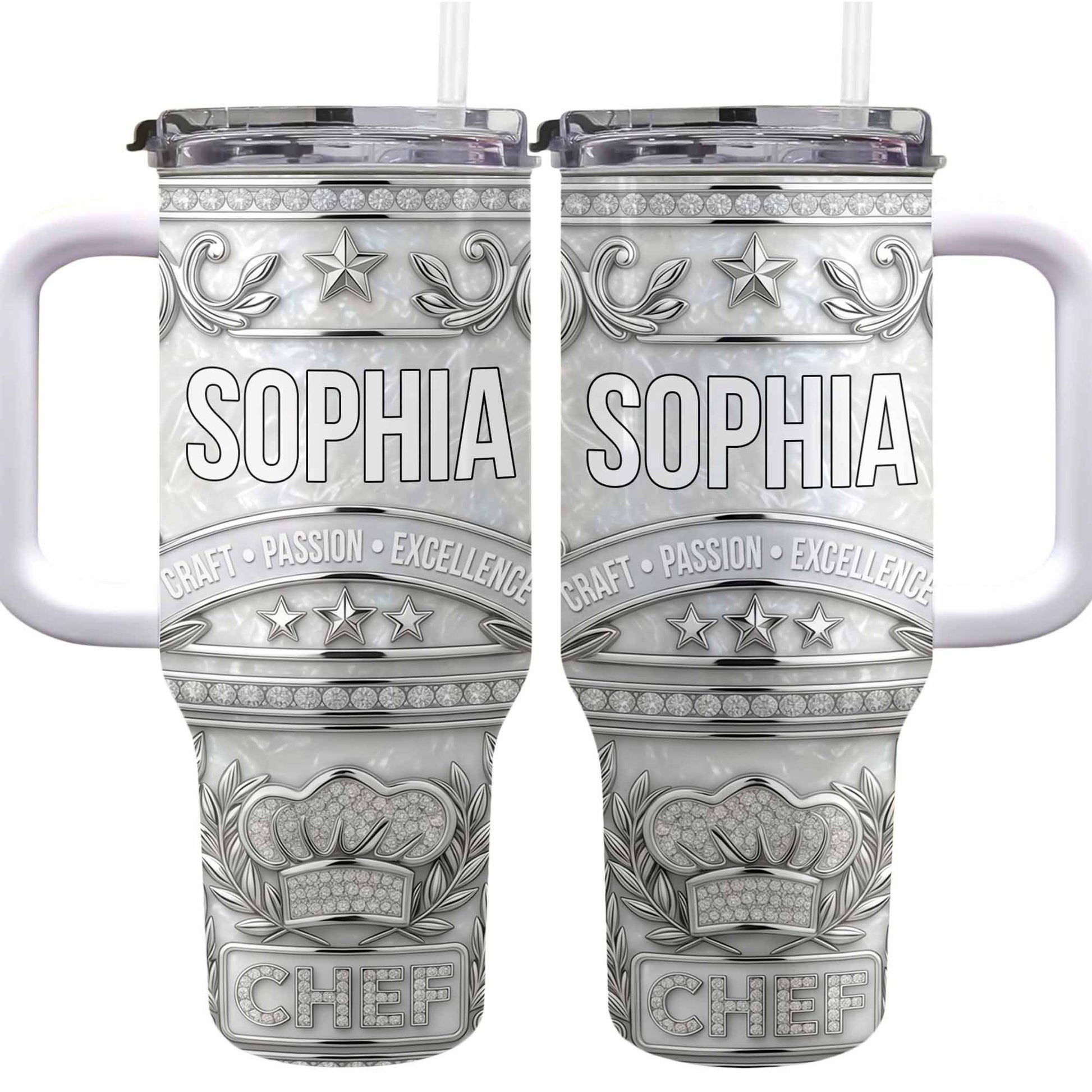 Craft Passion Excellence Chef Hat With Elegant Silver Stars