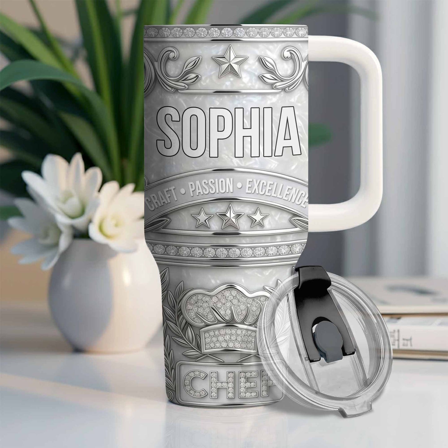 Craft Passion Excellence Chef Hat With Elegant Silver Stars