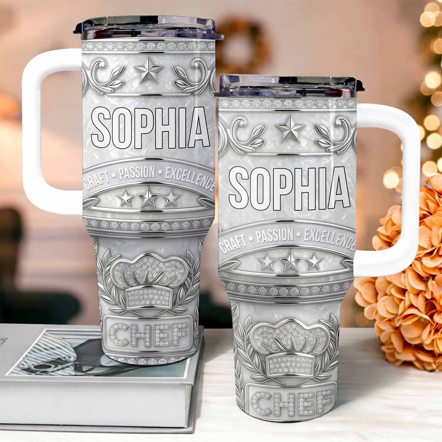 Craft Passion Excellence Chef Hat With Elegant Silver Stars