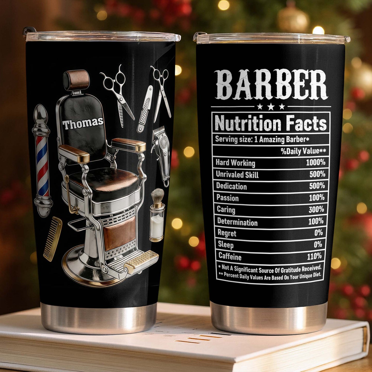 Barber Nutrition Facts With Barber Chair And Tools