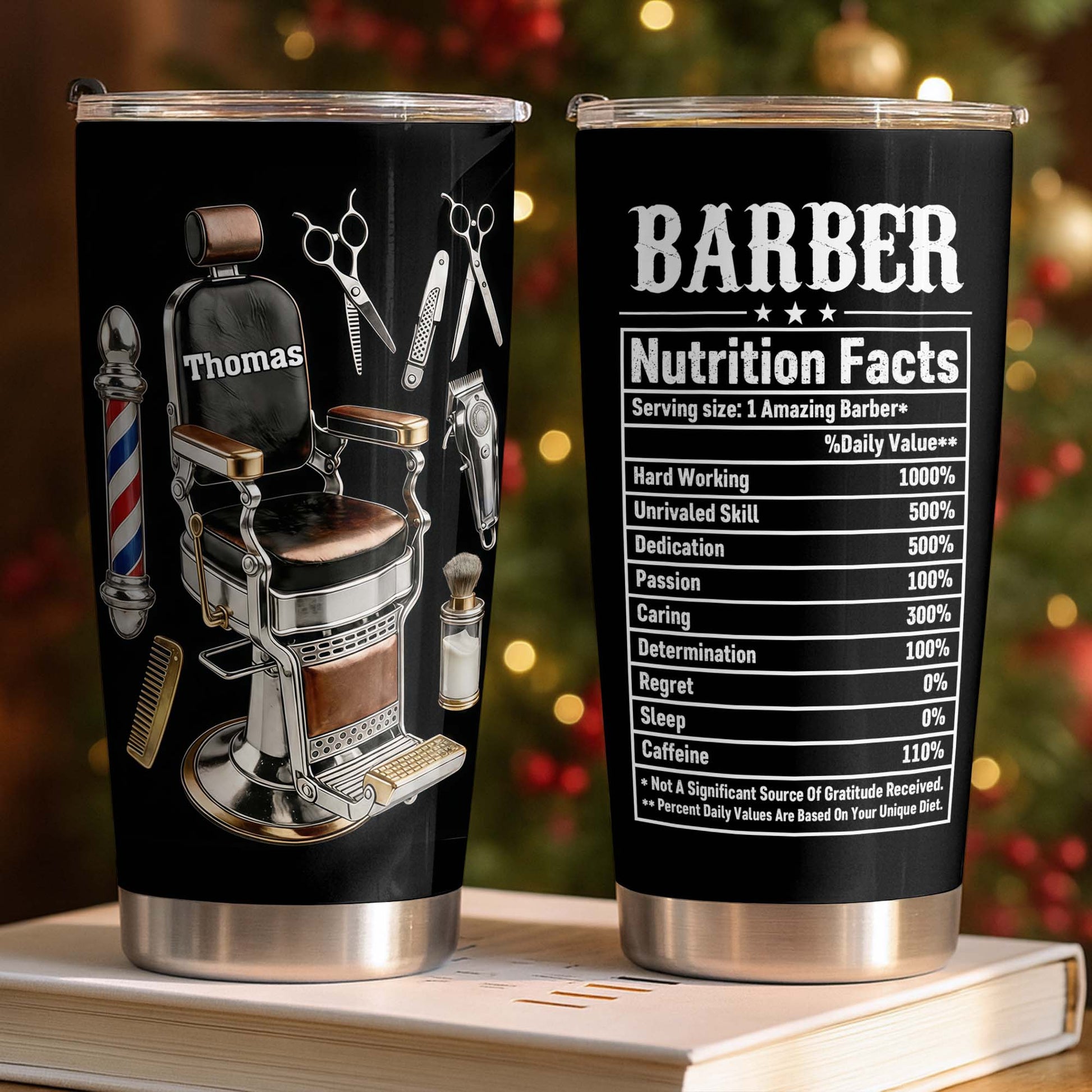 Barber Nutrition Facts With Barber Chair And Tools