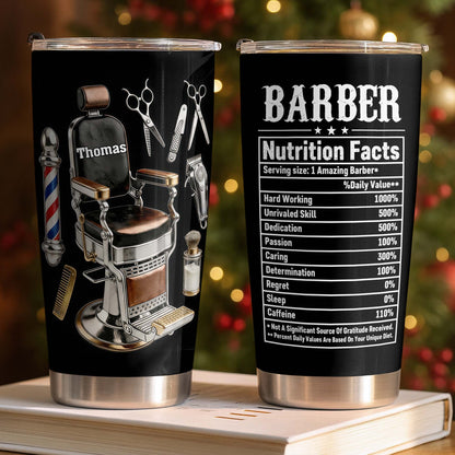 Barber Nutrition Facts With Barber Chair And Tools
