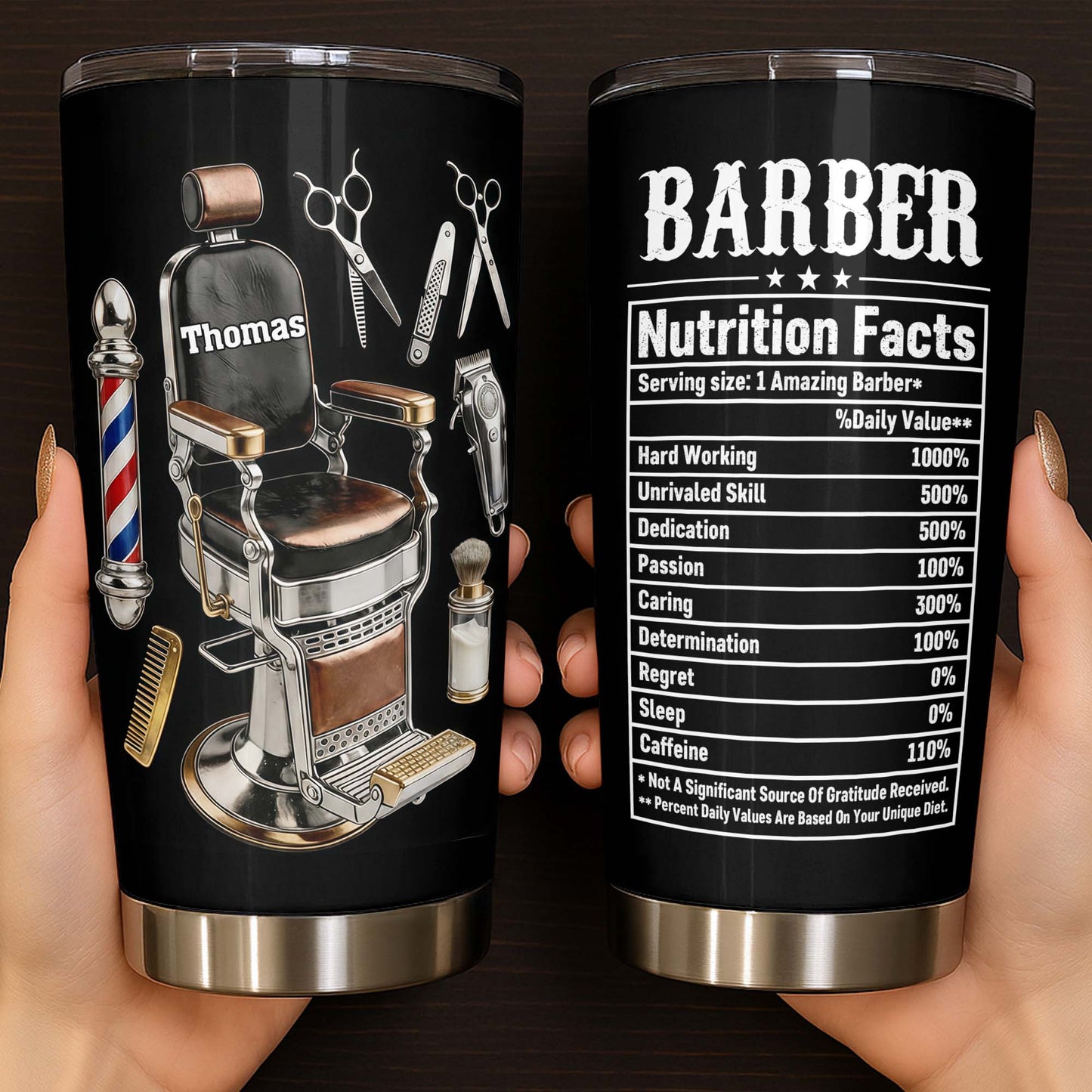 Barber Nutrition Facts With Barber Chair And Tools