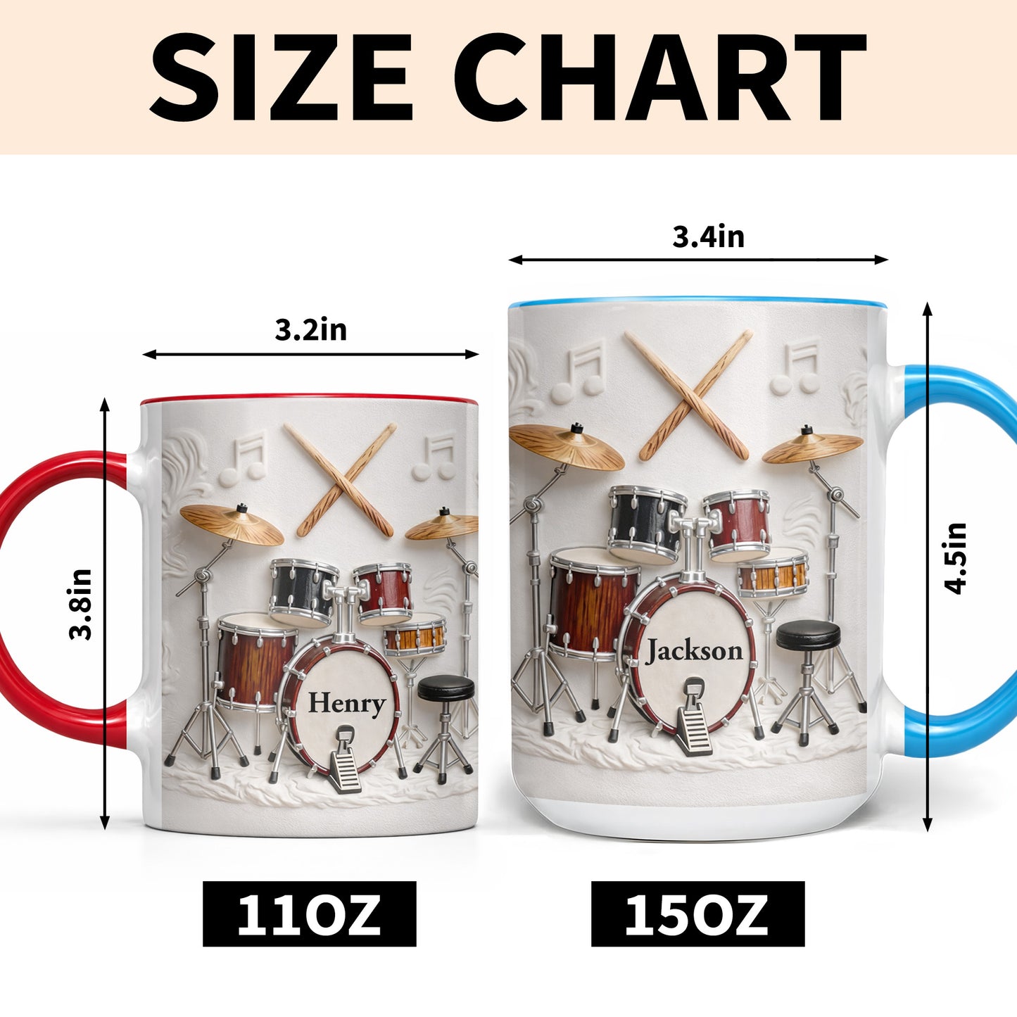 A Drummer's Heart Beats With Rhythm Custom Drum Set And Music Notes