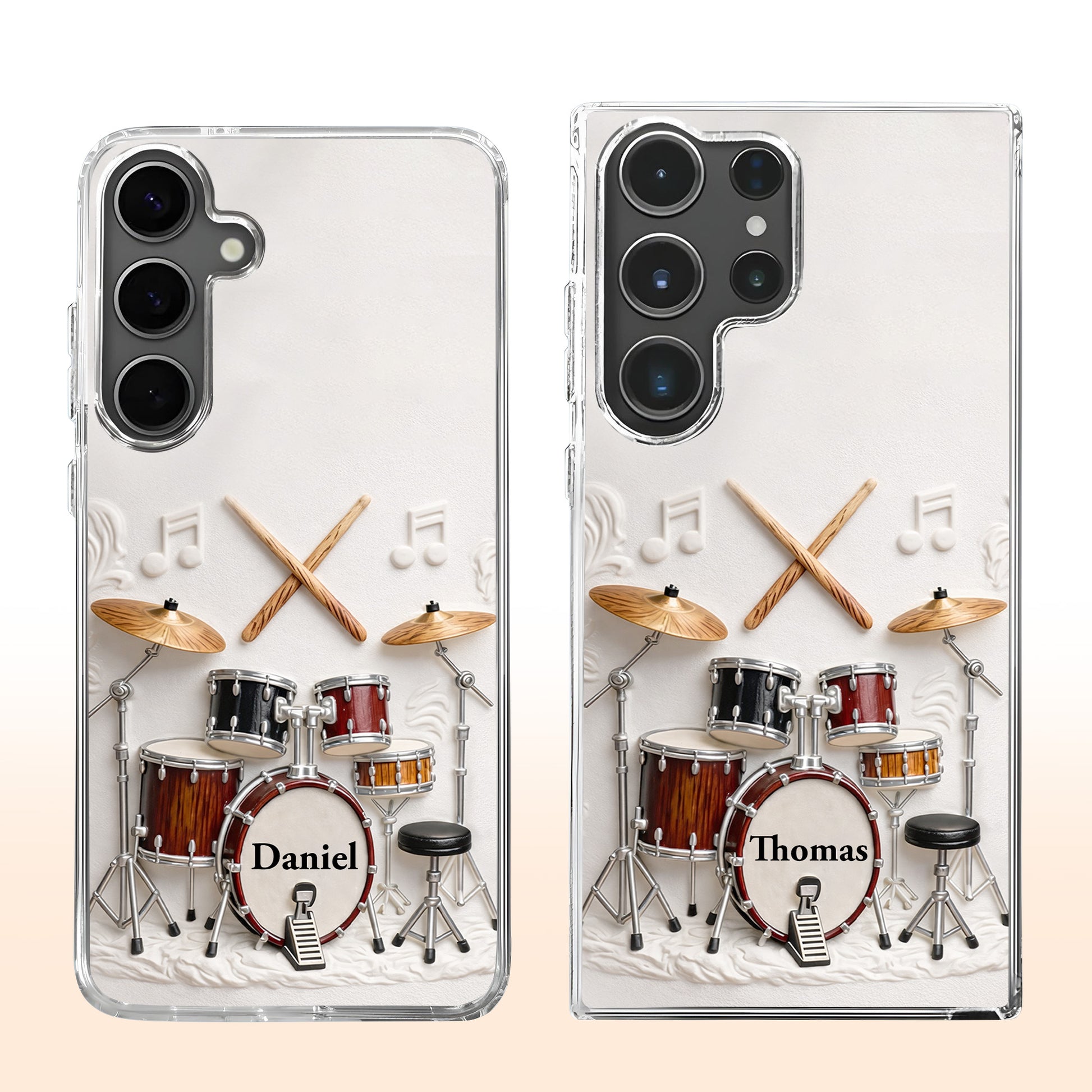 A Passion For Rhythm With 3D Drum Kit And Musical Notes