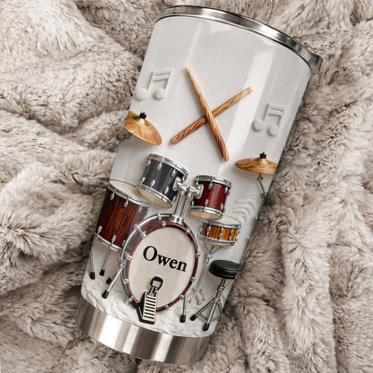 A Passion For Rhythm Drum Set And Musical Notes