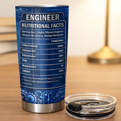 Engineer Someone Who Solves Problems Brain And Gears Design - Personalized Custom Stainless Steel Tumbler 20oz 30oz - JBS136_TB