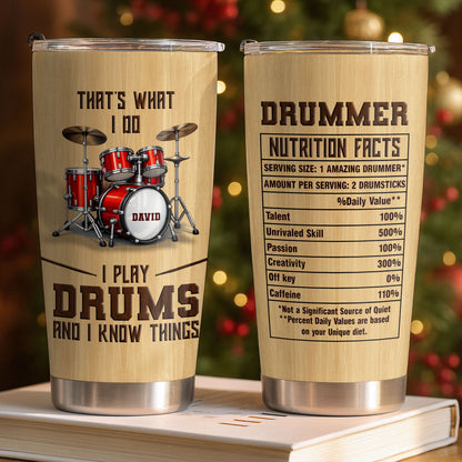 That's What I Do I Play Drums And I Know Things Red Drum Set