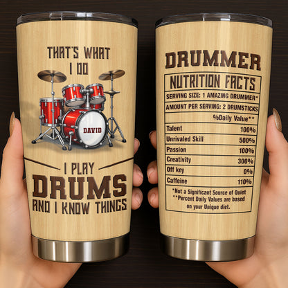 That's What I Do I Play Drums And I Know Things Red Drum Set