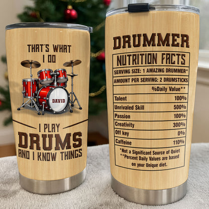 That's What I Do I Play Drums And I Know Things Red Drum Set