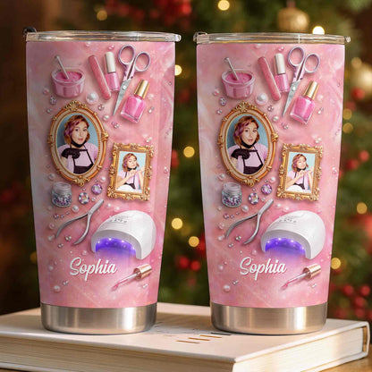 Fabulous Nail Tech Life With Custom Photo And 3D Nail Tools - Personalized Custom Stainless Steel Tumbler 20oz 30oz - JBS188_TB