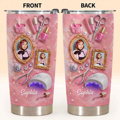 Fabulous Nail Tech Life With Custom Photo And 3D Nail Tools - Personalized Custom Stainless Steel Tumbler 20oz 30oz - JBS188_TB
