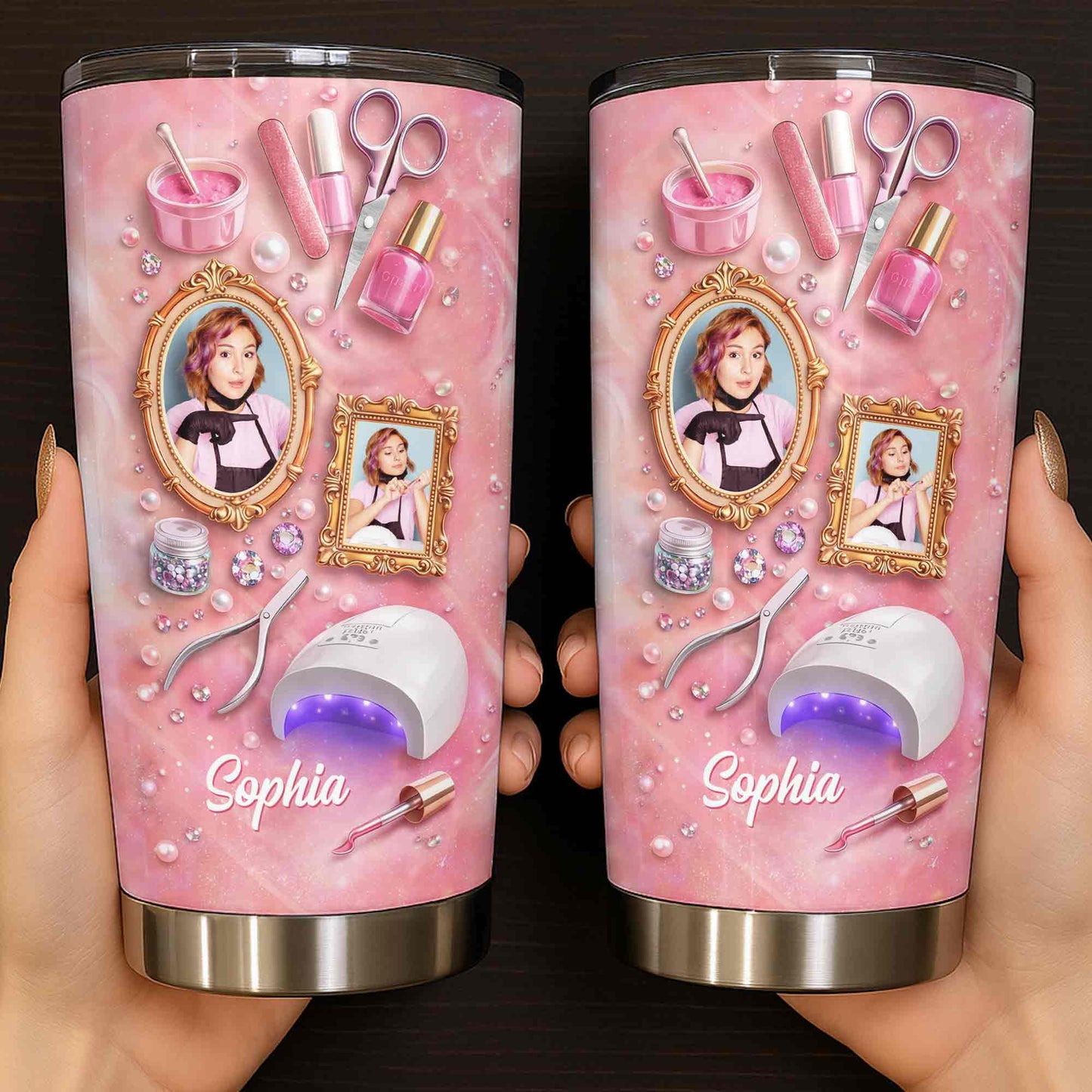 Fabulous Nail Tech Life With Custom Photo And 3D Nail Tools - Personalized Custom Stainless Steel Tumbler 20oz 30oz - JBS188_TB